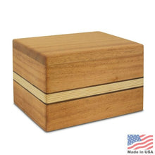 Load image into Gallery viewer, Large/Adult 220 Cubic Inches Chalet Mahogany Wood Funeral Cremation Urn for Ashes