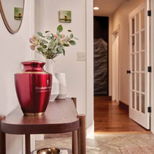 Load image into Gallery viewer, At Peace Memorials Trinity Crimson Large/Adult Cremation Urn