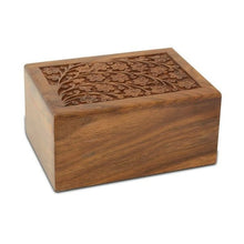 Load image into Gallery viewer, Large/Adult 210 Cubic Inches Daisy Wood Funeral Cremation Urn for Ashes