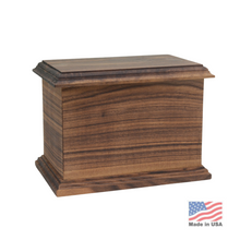 Load image into Gallery viewer, Large/Adult 210 Cubic Inches Rainier Walnut Wood Funeral Cremation Urn for Ashes