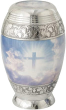 Load image into Gallery viewer, At Peace Memorials Nirvana Sky Cross Adult Urn for Ashes