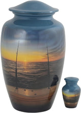 Load image into Gallery viewer, At Peace Memorials Cabo Fishing Set Urn for Ashes