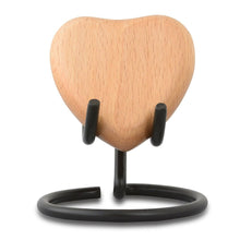 Load image into Gallery viewer, Small/Keepsake Lightwood Heart Funeral Cremation Urn for Ashes