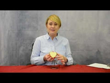 Load image into Gallery viewer, Small/Keepsake 3 Cubic Inches Brass Heart on Stand Brass Cremation Urn for Ashes