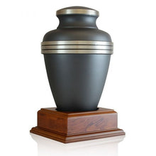 Load image into Gallery viewer, Large/Adult 228 Cubic Inches Black Brass Dover Funeral Cremation Urn for Ashes