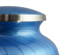 Load image into Gallery viewer, Large/Adult 200 Cubic Inch Timeless Ocean Adult Brass Funeral Cremation Urn for Ashes