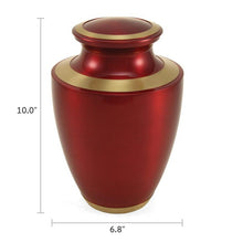 Load image into Gallery viewer, At Peace Memorials Trinity Crimson Large/Adult Cremation Urn