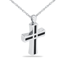 Load image into Gallery viewer, Stainless Steel Men's Cross Chain Link Pendant/Necklace Funeral Cremation Urn