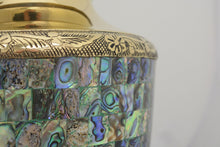Load image into Gallery viewer, Large/Adult 220 Cubic Inch Regal Abalone Brass Funeral Cremation Urn for Ashes