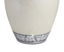 Load image into Gallery viewer, Large/Adult 200 Cubic Inch Shimmering Ivory Aluminum Funeral Cremation Urn for Ashes