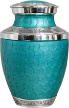 Load image into Gallery viewer, At Peace Memorials Cordoba Biscayne Green Adult Urn for Ashes