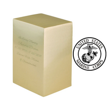 Load image into Gallery viewer, Large/Adult 210 Cubic Inch Classic Marine Brass Funeral Cremation Urn for Ashes