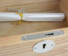 Load image into Gallery viewer, Large/Adult 250 Cubic Inches Locking Light Wood Funeral Cremation Urn for Ashes