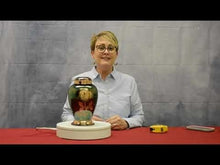 Load image into Gallery viewer, Large/Adult 220 Cubic Inch Gleaming Rose Brass Funeral Cremation Urn for Ashes