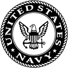 Load image into Gallery viewer, Large/Adult 235 Cubic Inch Navy Emblem Brass Funeral Cremation Urn for Ashes