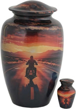 Load image into Gallery viewer, At Peace Memorials Motorcycle Tribute Set Urn for Ashes