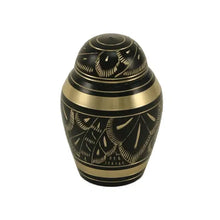 Load image into Gallery viewer, New, Solid Brass Brilliance Keepsake Cremation Urn w/velvet bag, 5 Cubic Inches