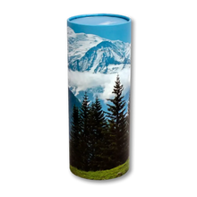 Load image into Gallery viewer, Mountain View Biodegradable Ash Scattering Tube Cremation Urn - 240 cubic inches