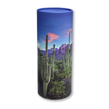 Load image into Gallery viewer, Biodegradable Adult Saguaro Trail Scattering Tube Cremation Urn - 200 cubic inches