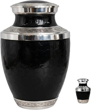 Load image into Gallery viewer, At Peace Memorials Cordoba Black Urn for Ashes SET