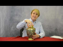Load image into Gallery viewer, Large/Adult 220 Cubic Inch Regal Abalone Brass Funeral Cremation Urn for Ashes