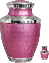 Load image into Gallery viewer, At Peace Memorials Cordoba Pink Urn for Ashes SET
