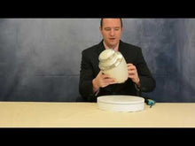 Load image into Gallery viewer, Large/Adult 220 Cubic Inch White Floral Brass Funeral Cremation Urn for Ashes