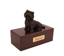 Load image into Gallery viewer, Bronze Westie Pet Cremation Urn in 5 Diff Walnut Base Sizes