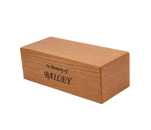 Load image into Gallery viewer, Medium 35 Cubic Inches Oak Pet Cremation Urn Urn w/ Laser Engraving