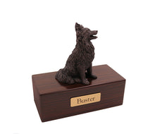 Load image into Gallery viewer, Bronze Papillon Pet Cremation Urn in 5 Diff Walnut Base Sizes