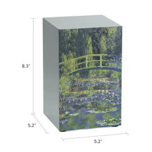 Load image into Gallery viewer, At Peace Memorials Large/Adult 200 Cubic Inches Life Canvas Water Lilies Pewter Cremation Urn