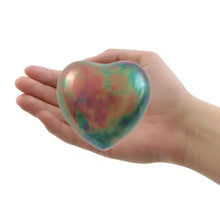 Load image into Gallery viewer, Small/Keepsake Stainless Steel Raku Heart Funeral Cremation Urn - 3 Cubic Inches