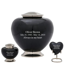 Load image into Gallery viewer, Small/Keepsake 4 Cubic Inches Baroque Shadow Brass Funeral Cremation Urn