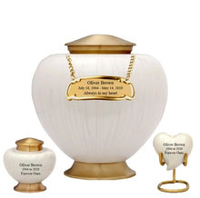 Load image into Gallery viewer, Large/Adult 200 Cubic Inches Baroque Pearl Brass Funeral Cremation Urn