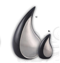 Load image into Gallery viewer, Large/Adult 200 Cubic Inches Gun Metal Infinity Eternal Teardrop Funeral Cremation Urn