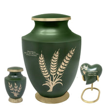 Load image into Gallery viewer, Small/Keepsake 4 Cubic Inches Solace Wheat Fond Funeral Cremation Urn