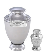 Load image into Gallery viewer, Large/Adult 200 Cubic Inches Zejtar White Pearl Funeral Cremation Urn