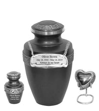 Load image into Gallery viewer, Small/Keepsake 4 Cubic Inches Apollo Grey Brass Funeral Cremation Urn