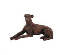 Load image into Gallery viewer, Bronze Greyhound/Whippet Walnut Base Pet Cremation Urn w/ Figurine in 5 diff base sizes