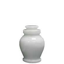 Load image into Gallery viewer, Small/Keepsake 15 Cubic Inch Serenity Antique White Marble Funeral Cremation Urn