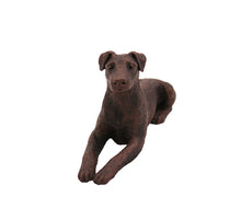 Load image into Gallery viewer, Bronze Doberman Ears Down Walnut Base Pet Cremation Urn w/ Figurine in 5 diff base sizes