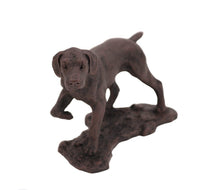 Load image into Gallery viewer, Bronze Pointer Pet Cremation Urn in 5 Diff Walnut Base Sizes