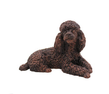 Load image into Gallery viewer, Bronze Poodle Pet Cremation Urn in 5 Diff Walnut Base Sizes