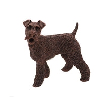 Load image into Gallery viewer, Bronze Fox Terrier Pet Cremation Urn in 5 Diff Walnut Base Sizes