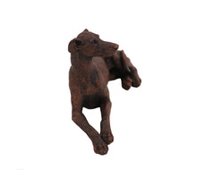 Load image into Gallery viewer, Bronze Greyhound/Whippet Walnut Base Pet Cremation Urn w/ Figurine in 5 diff base sizes