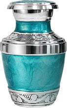 Load image into Gallery viewer, At Peace Memorials Cordoba Biscayne Green Keepsake Urn for Ashes