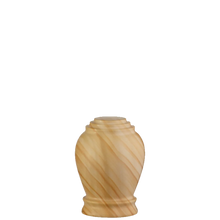 Load image into Gallery viewer, 2 Cubic Inches Embrace Teak Memento Marble Cremation Urn