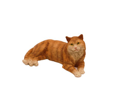 Load image into Gallery viewer, Orange Tabby Cat Pet Cremation Urn in 5 Diff Walnut Base Sizes