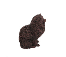 Load image into Gallery viewer, Bronze Pomeranian Pet Cremation Urn in 5 Diff Walnut Base Sizes