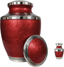 Load image into Gallery viewer, At Peace Memorials Cordoba Red Urn for Ashes SET